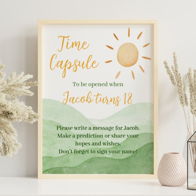 Poster Sinal de Cápsula - Hora de Aniversário do Sol (Criador carregado)