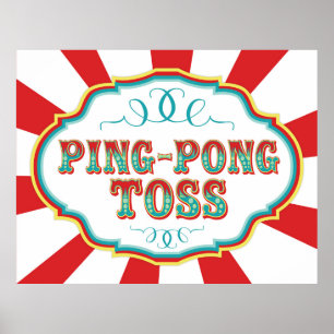 Pôster Sinal de Carnaval Ping Pong Toss