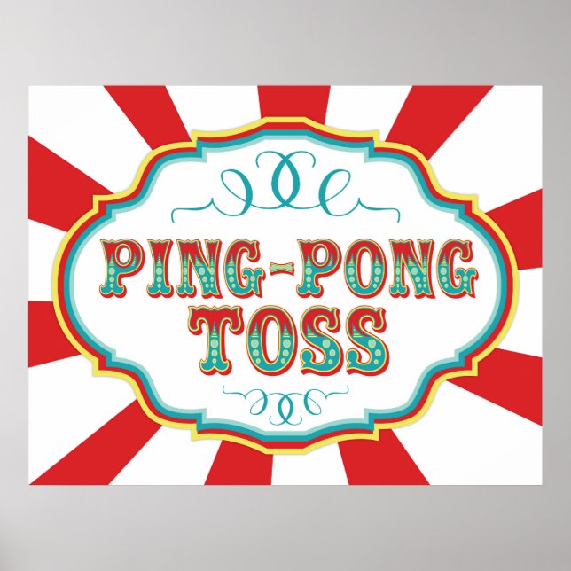 Pôster Sinal de Carnaval Ping Pong Toss (Frente)