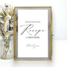 Sinal de Cartão de Receita de Chá de panela Minima