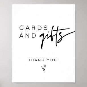 Poster Sinal de Cartas e Presentes Modernos MARLO Bold