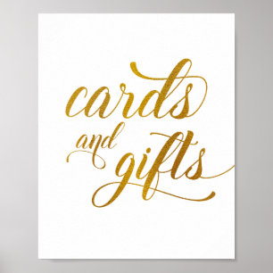 Poster Sinal de Cartões e Presentes para Casamento e Chá