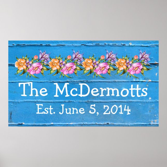 Pôster Sinal de Casa/ Aniversário / Casamento - SRF (Frente)