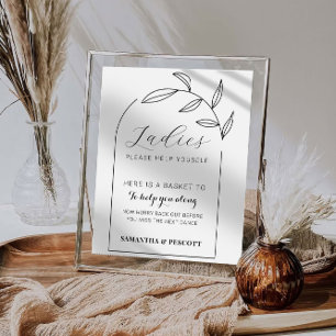 Poster Sinal de casa de banho do Arch Moderno