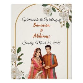 Pôster sinal de casamento