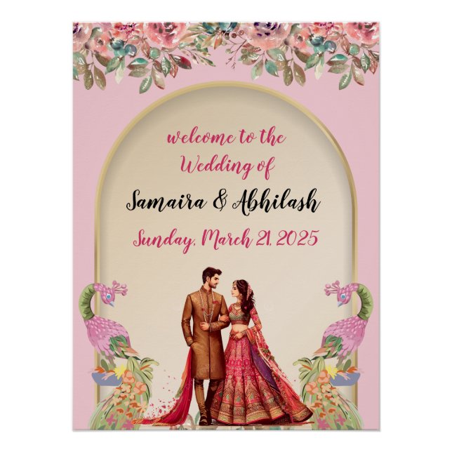 Pôster sinal de casamento (Frente)