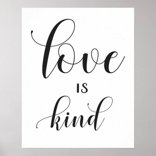 Pôster Sinal de Casamento - 1 Corinthians 13 - O Amor é B (Frente)