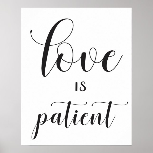 Pôster Sinal de Casamento - 1 Corinthians 13 - O amor é o (Frente)