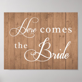 Pôster Sinal de casamento - Aí vem a Noiva