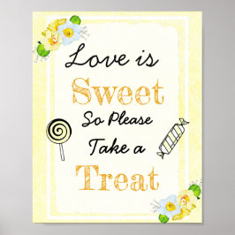 Poster Sinal de Casamento Amor é Doce