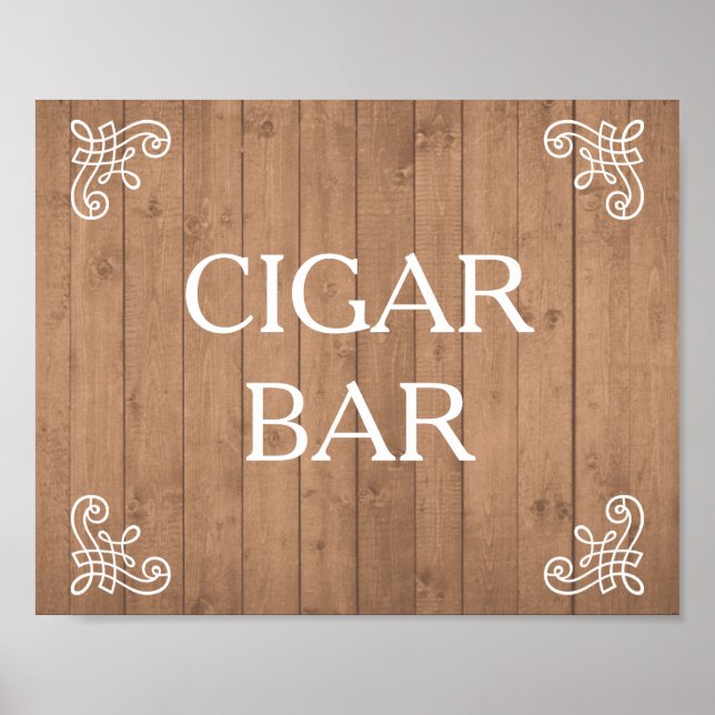 Poster Sinal de casamento - bar de cigarro ou seu próprio (Frente)