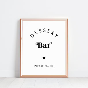 Poster Sinal de Casamento Branco Preto do Bar de Sobrepre