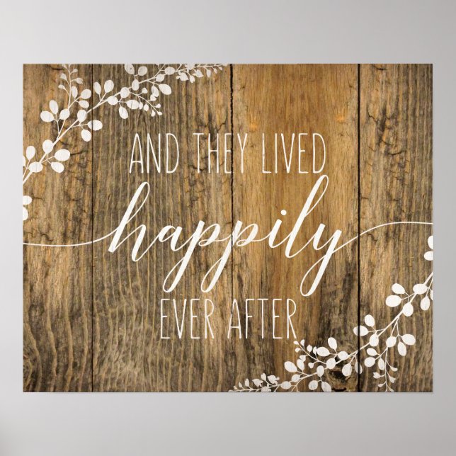 Poster Sinal de Casamento & Casa Felizes para Sempre (Frente)