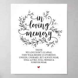 Poster Sinal de Casamento com Videiras Rústicas em Memóri