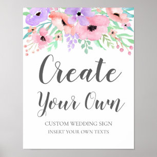 Poster Sinal de Casamento - Crie Seu Próprio Sinal De Cas
