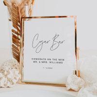 Sinal de Casamento de Bar de Charutos HARLOW