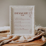 Poster Sinal de Casamento de Bar de Sobremesa<br><div class="desc">O sinal de Bar do deserto é caracterizado por um estilo boho com trabalho de arte floral e cor verde e bege neutro.</div>
