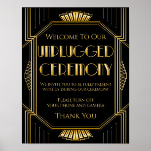 Poster Sinal de Casamento de Cerimônia Desconectado   Gat