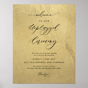 Poster Sinal de Casamento de Cerimônia Não Conectada Pret