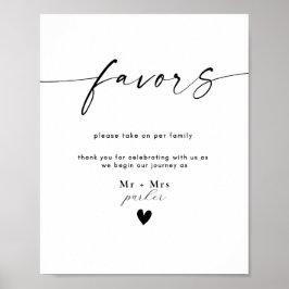 Poster Sinal de Casamento de Favor Moderno
