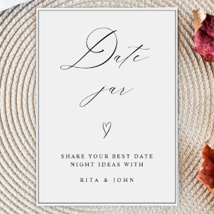 Poster Sinal de Casamento de Jar Ideas com Caligrafia Chi