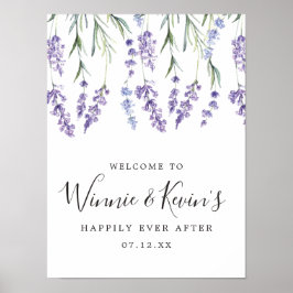 Poster Sinal de Casamento de Lavanda do País