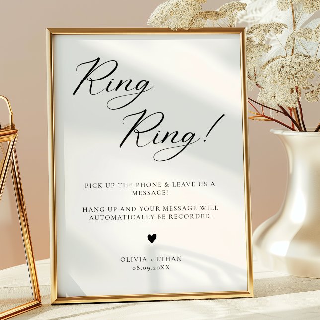 Poster Sinal de Casamento de Livro de Convidado de Áudio  (Criador carregado)