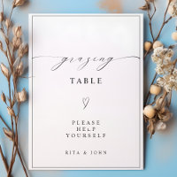 Sinal de Casamento de Mesa Minimalista de Aluguer