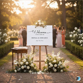 Poster Sinal de Casamento de Script Elegante Minimalista 