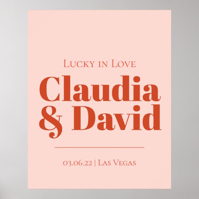 Poster Sinal de Casamento de Vegas Retroativo (Frente)