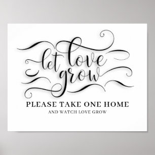 Poster Sinal de Casamento Deixe o Amor Crescer
