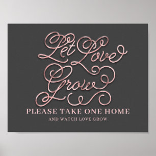 Poster Sinal de Casamento Deixe o Amor Crescer