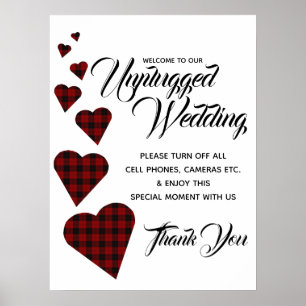 Poster Sinal de Casamento Desconectado do Coração de Tart