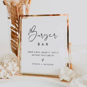 Poster Sinal de casamento do Bar STELLA Burger