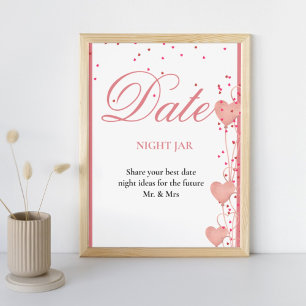 Poster Sinal de casamento do Chá de panela da Noite