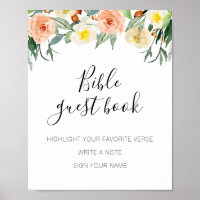 Sinal de Casamento do Livro de Convidados da Bíbli