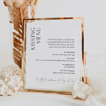 Poster Sinal de Casamento do Menu de Beijo HARLOW<br><div class="desc">Harlow Collection - uma mistura perfeita de sofisticação limpa e talento moderno. Ele foi projetado com uma fonte moderna de escrita que exude estilo e elegância. Cada produto da coleção é cuidadosamente trabalhado para mostrar uma aparência que é eterno e constante.</div>