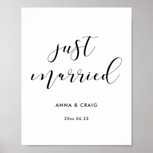 Poster sinal de casamento do recem casados