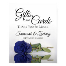 Sinal de casamento do Rosa azul Elegante Marinho