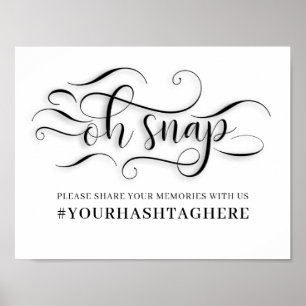 Poster Sinal de Casamento do Snap Hashtag