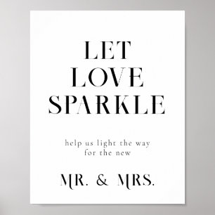 Poster Sinal de casamento do Sparkler
