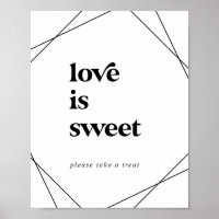 Sinal de Casamento Doce Amor Geométrico Moderno