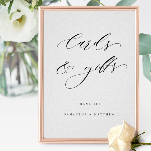 Poster Sinal de Casamento Elegante, Cartões e Presentes (Criador carregado)