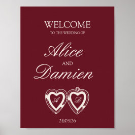 Poster Sinal de Casamento Elegante Dinheiro Antigo
