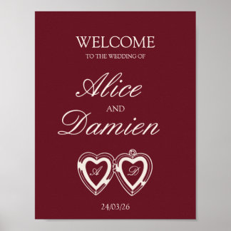 Poster Sinal de Casamento Elegante Dinheiro Antigo