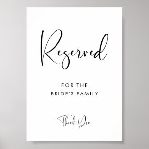 Poster Sinal de casamento Elegante e Moderno Reservado
