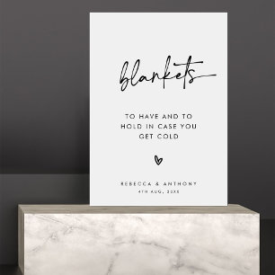 Poster Sinal de Casamento em Aberto de Script Minimalista