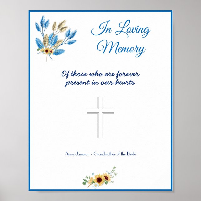 Poster Sinal de Casamento em Memória Amorosa (Frente)