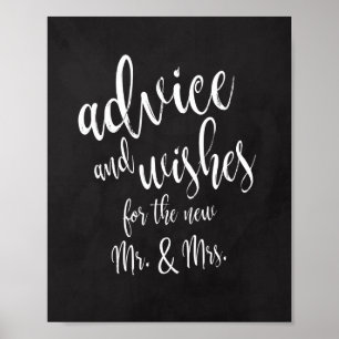 Poster Sinal de Casamento em Quadro Negro 8x10 de Conselh