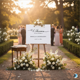 Poster Sinal de Casamento em Script Elegante Minimalista
